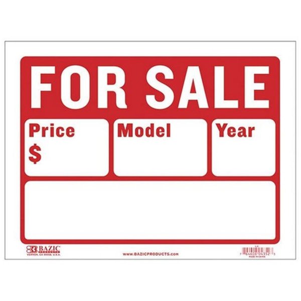 Bazic Products Bazic 12 x 16 in. 2 Line Sale Sign BA36637